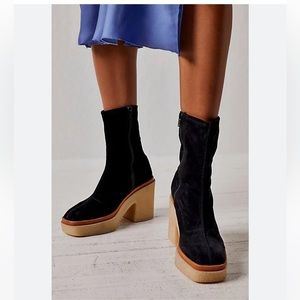 New Free People Gigi Suede Platform Boot Size 8
